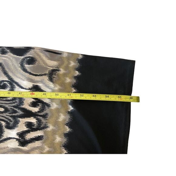 London Times Womens 6 Black Beige Halter Maxi Dress Gold Chain Detail Cream Tan - Picture 7 of 11